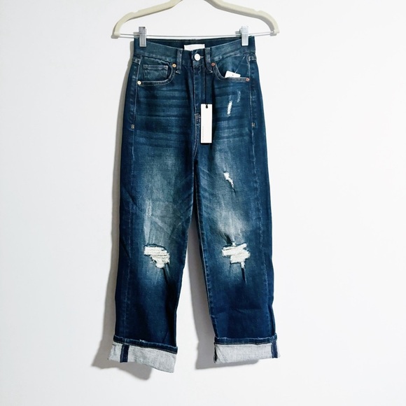 Habitual Denim - Habitual - Haven Dark Wash High Rise Ankle Straight Jeans